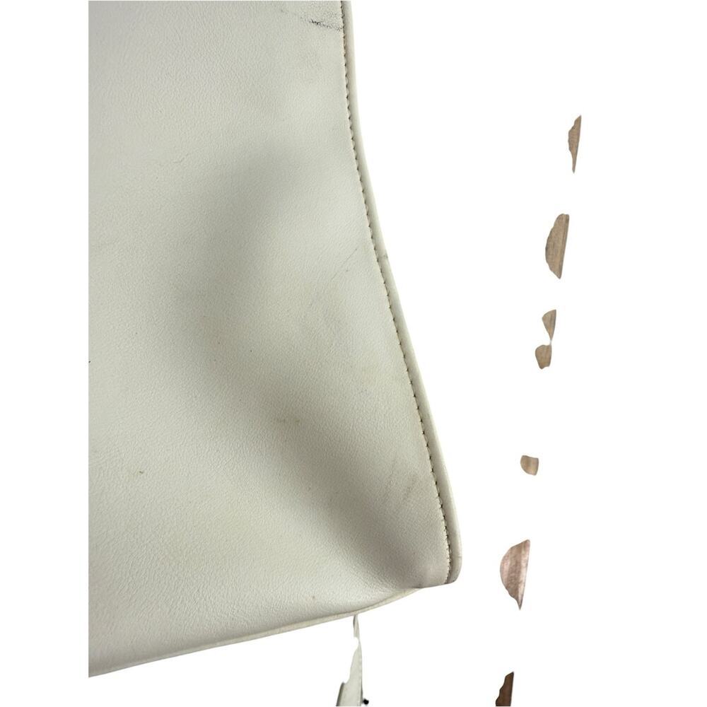 Vintage 90s Liz Claiborne Cream Shoulder Bag Multi Compartment Minimal Classic - Picture 6 of 16